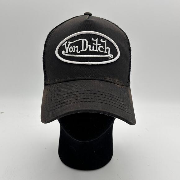 Von Dutch Classic Trucker Snapback Hat Y2K Grunge Biker - Picture 1 of 12
